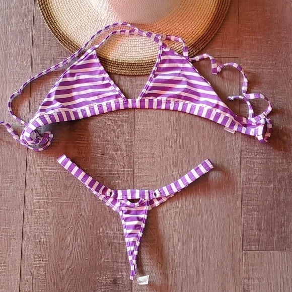 wicked weaselピンク ストライプ ビキニ XS wicked weaselピンク ストライプ ビキニ XS Wicked Weasel Pink